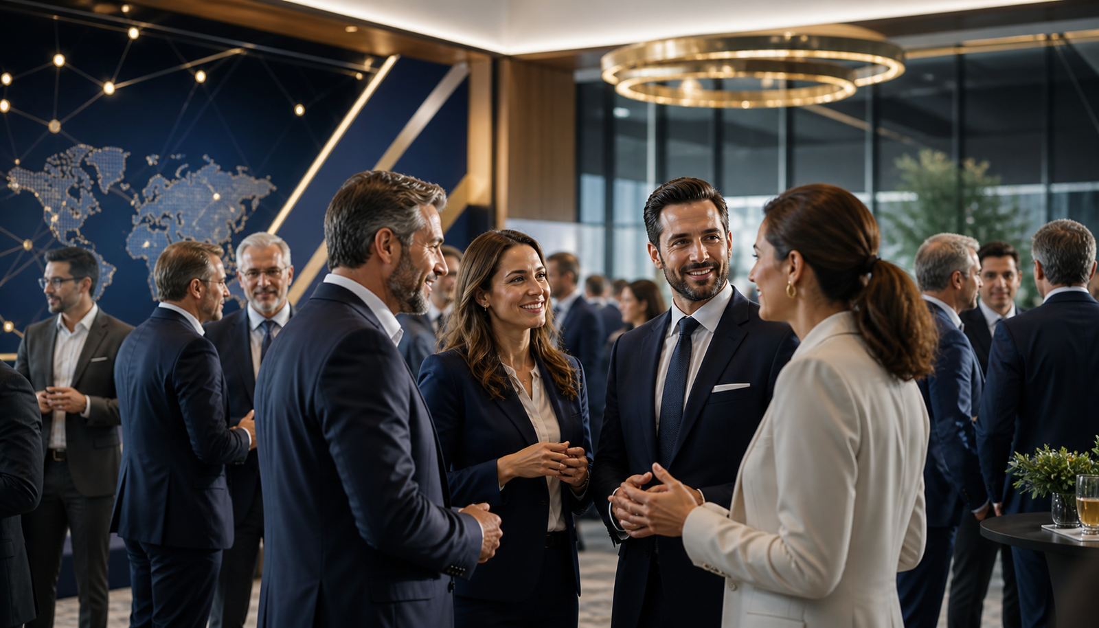 Networking ejecutivo entre líderes empresariales y directivos de cámaras