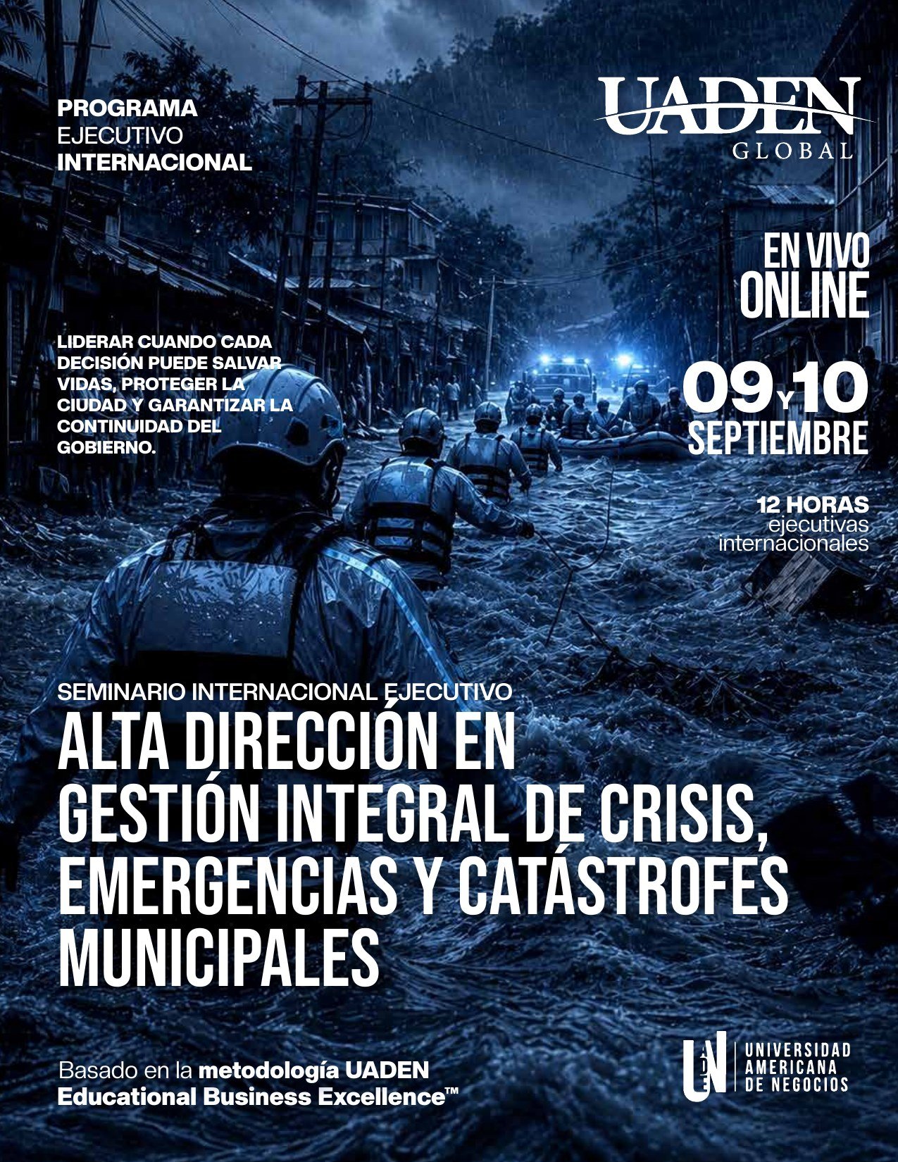 Portada del folleto del Seminario Internacional Ejecutivo