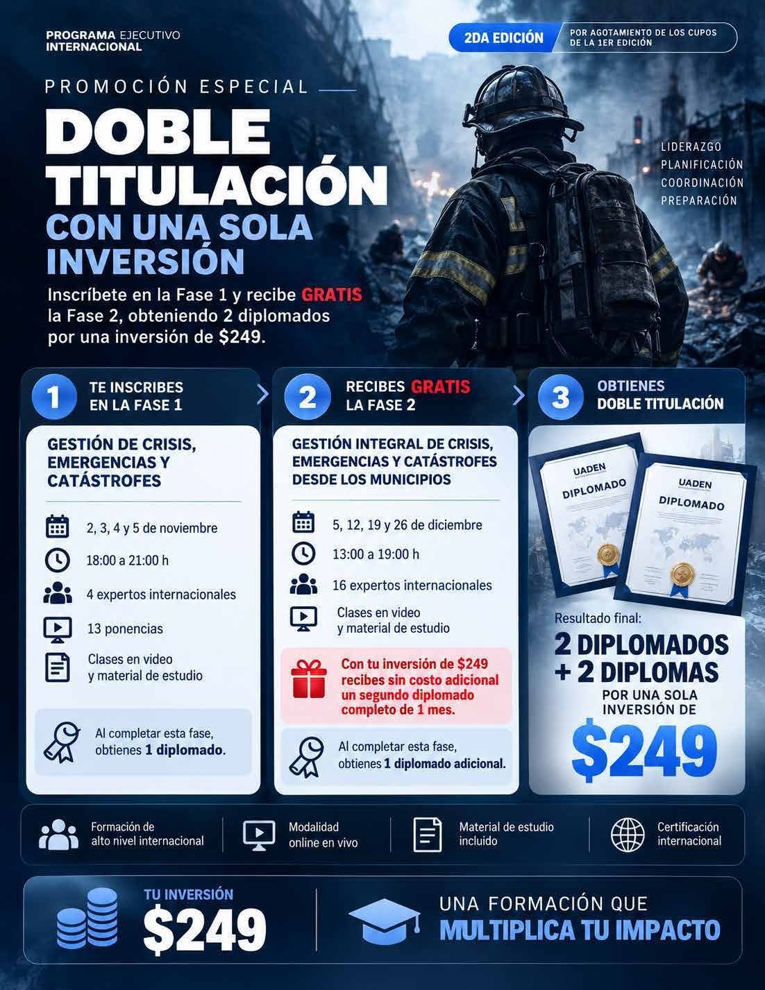 Promoción Especial Doble Titulación UADEN