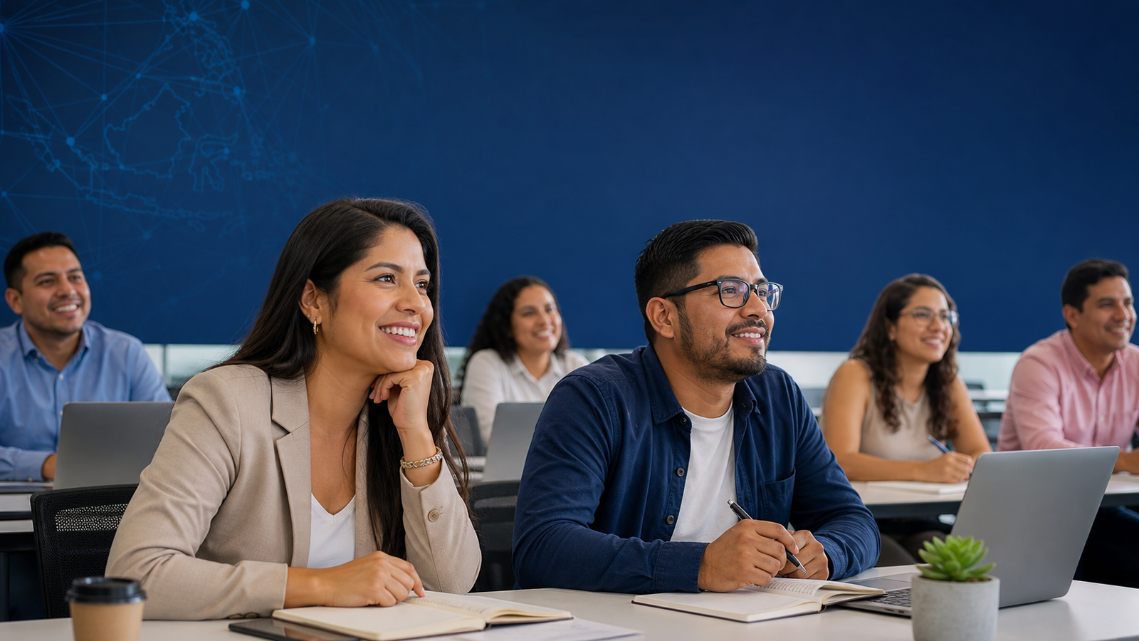 Profesionales latinoamericanos participando en una formación FUCAE