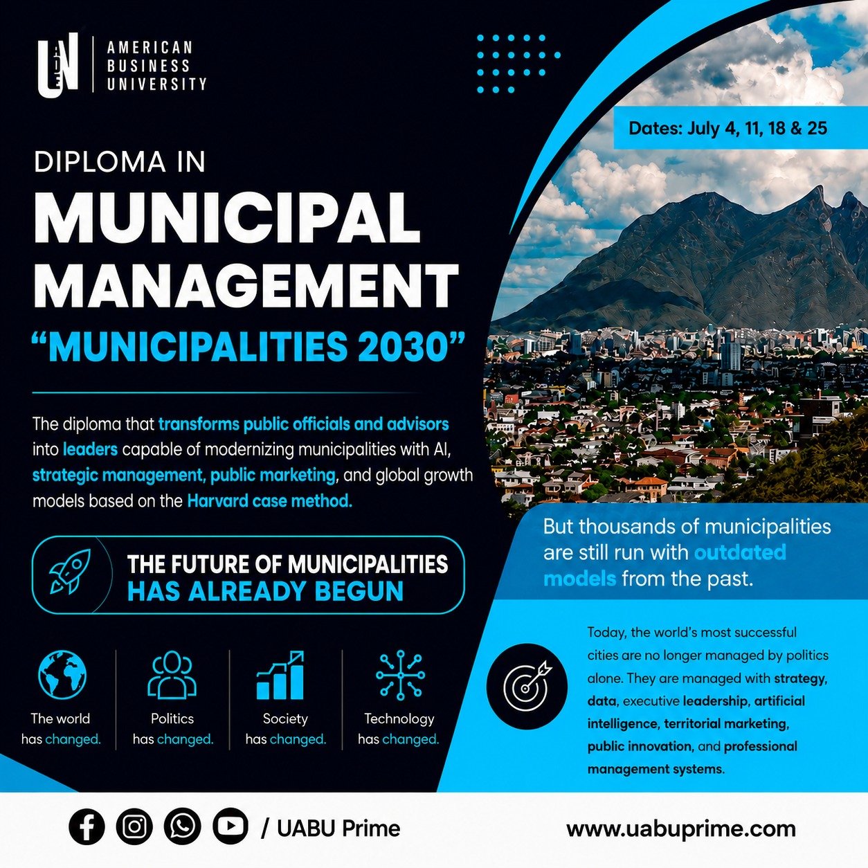 Promotional image for the Municipalities 2030 diploma program