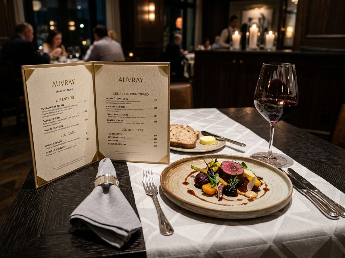 Ingeniería de menú gastronómico con maridaje de vino y plato gourmet
